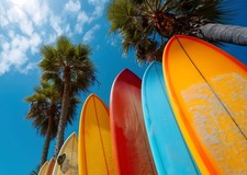Planche de surf vivante art