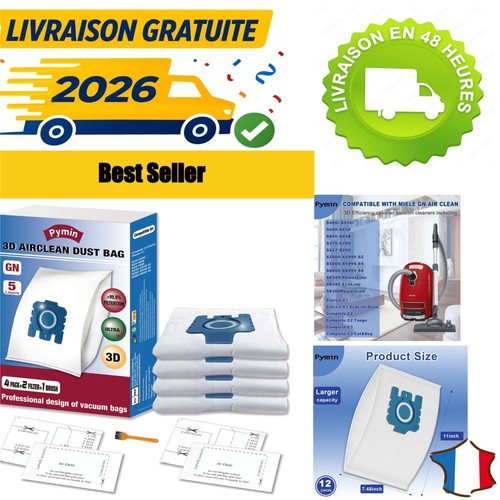 Sacs aspirateur 2 filtres - 4,