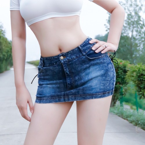 Femme sexy mini jupe jean - jupe,