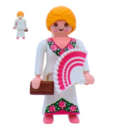 Figurine femme playmobil robe - figurine,