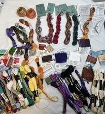 LOT Skeins DMC Watercolors Caron Needlepoint Cross Stitch Threads Multi Colors