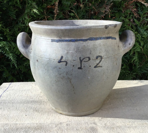 Ancien pot graisse olives - ancien, a