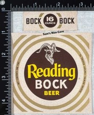 Reading Bock Beer Label with neck - PENNSYLVANIA