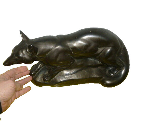 Sculpture renard céramique - renard,