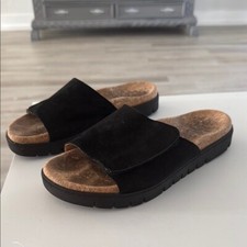 GABOR 83.741 SLIP ON SANDAL Womens 39 US 8.5 Black Suede