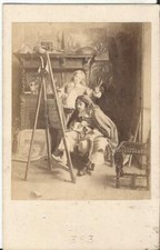Old photo - lover of paintings - Meissonnier?? Photo Goupil No. 353