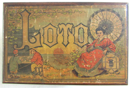 Ancienne boîte bois loto - ancienne,