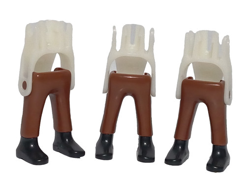Playmobil jambes marron - x3,