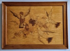 Panneau marqueterie bois