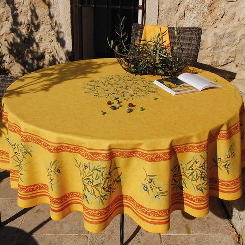 Nappe ronde coton - enduit, clos