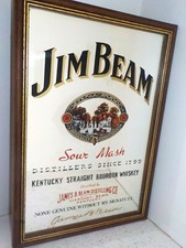 Miroir Publicitaire déco style Bar, Pub, Café pour le Whisky Jim Beam