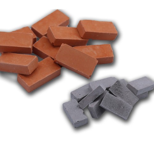 50pcs miniature briques - briques, ho