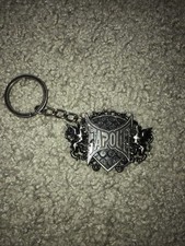 Tapout Keychain Dark Grey Metal Dragons MMA Cage Mixed Martial Arts Y2K