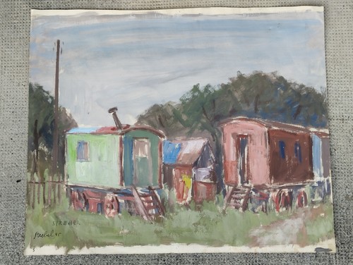 Peinture huile sur canson - huile,
