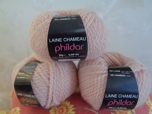 Pelotes laine chameau phildar - chameau,