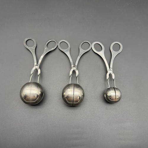 3pc stainless steel meatball - steel,