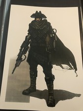 Star Wars Production Concept Art Rogue One Bounty Hunter Mandalorian Glyn Dillon