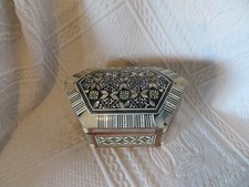 antique oriental jewelry or other wooden inlaid handmade box