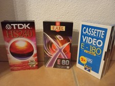 Cassettes VHS vierges sous