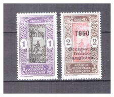 TOGO  .   N ° 84 / 85    .   2   VALEURS  NEUVES   *    .   SUPERBE .