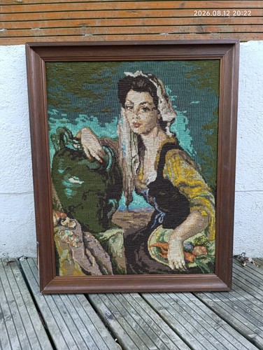 Canevas fini femme avec une - fini,,