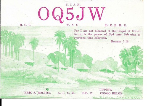 Qsl 1960 belge congo radio - qsl,