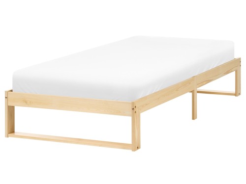 Lit minimaliste bois pin - lit,