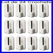 LOT 24 CROCHETS AUTOCOLLANTS pour TRINGLE,Support à RIDEAUX,Voilage,Fenêtre PVC