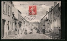 Old postcard Auneau, Rue Basse cote nord 1910 