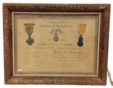 09/25 (CRB"66) Cadre avec diplôme et médailles guerre 14/18 french MEDAL