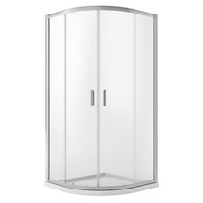 CABINE PAROI DOUCHE DEMI-CIRCULAIRE 90x90 H185 CM VERRE TRANSPARENT ANGULAIRE