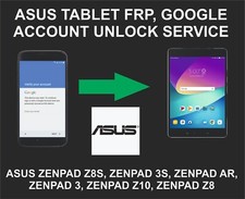Asus Tablet Unlock, Go, Asus Zenpad Z8S, Zenpad 3S, Zenpad AR, Zenpad 3