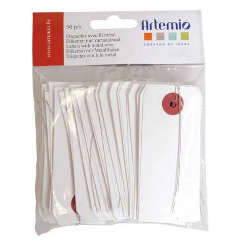 Etiquettes blanches 9x4cm - etiquettes,