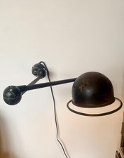 Vintage Jielde French Industrial Work Lamp Original Patina 2 Arm Wall Light 50's