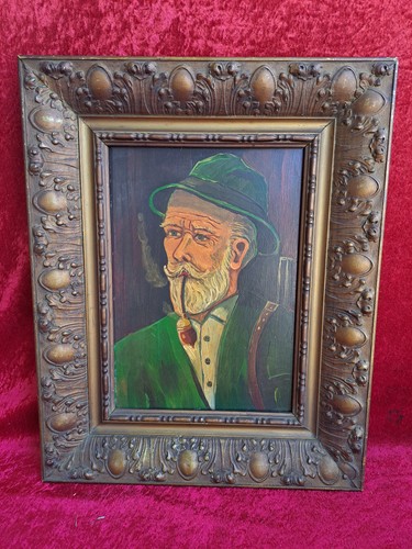 Vieux cadre avec peinture - vieux,