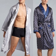 Hommes Sexy Satin Soie Pyjama