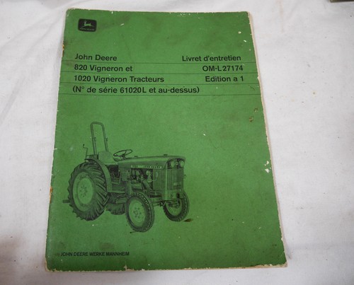 Livret entretien john deere - livret,
