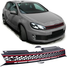 Sport Calandre sans Emblème Noir Rouge Convient pour VW Golf 6 Aussi Gti 08-13