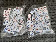 • Lot de 25 Minis Dés à jouer 10 MM Yahtzee Jeux De Sociétés Blancs •