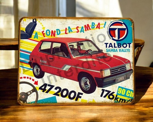 Plaque metal vintage talbot - plaque,
