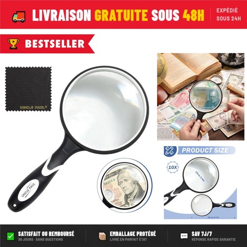 Loupe 10x manuelle grande - 10x,