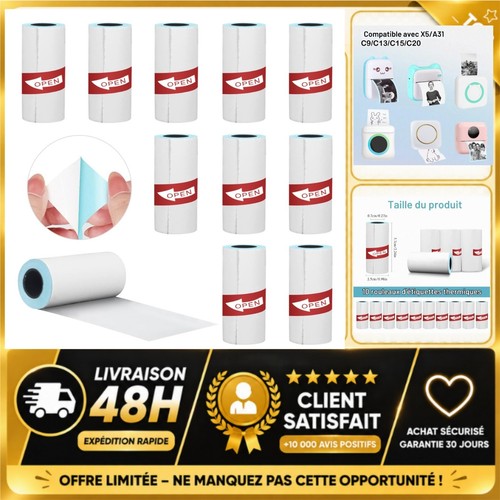 Papier thermique autocollant