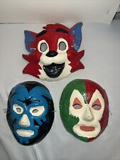 Vintage 70s/80s Masque Paper Mache Masks Handmade Creepy Horror Decor Halloween