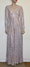 Victor Costa vintage scattered sequin disco gown dress with scarf tie 