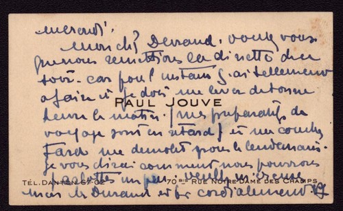 Paul jouve carte - paul,