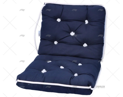 Coussin double bleu navy kapok - coussin,