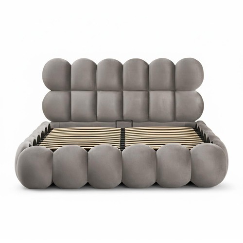 Lit coffre velours bubble - en,