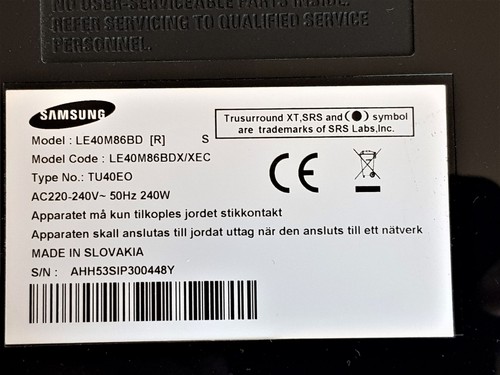 Lcd samsung le40m86bd - ,