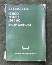 Honda N600 N360 LN360 Shop Manual 1968 workshop Japanese not Haynes Autobooks