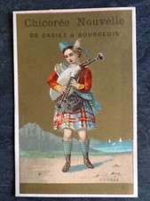 CHROME GILDING CHICORY CASIEZ & BOURGEOIS SCOTLAND MUSICIAN BAGPIPE - 58350